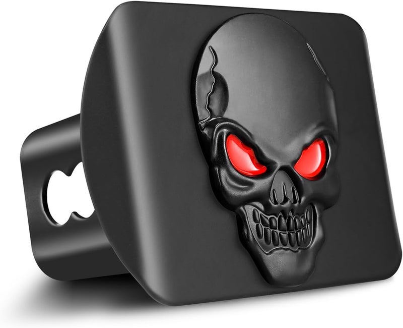 OGYE Metal Skull 3D Emblem Hitch Cover Fits 2" Receivers(with 5/8" Pin Dia Anti-Theft Trailer Hitch Lock) - Image 2